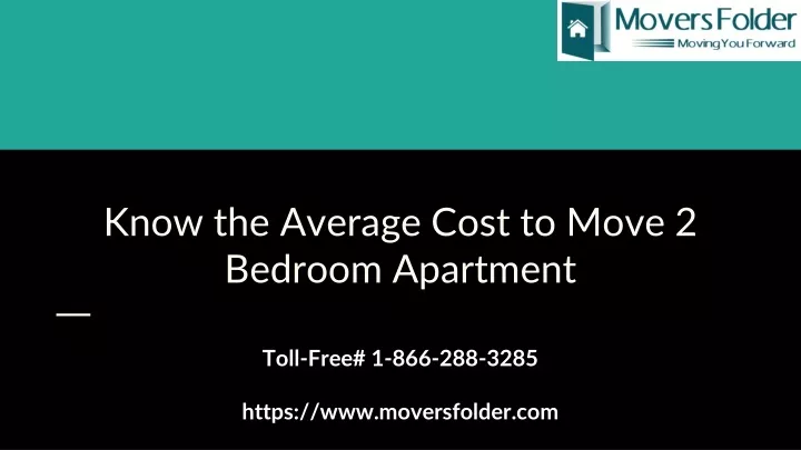 know the average cost to move 2 bedroom apartment