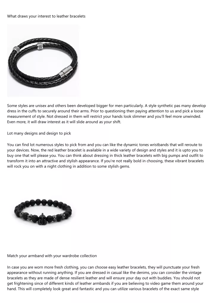 what draws your interest to leather bracelets