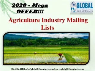 Agriculture Industry Mailing Lists