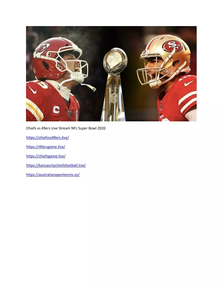 chiefs vs 49ers live stream nfl super bowl 2020