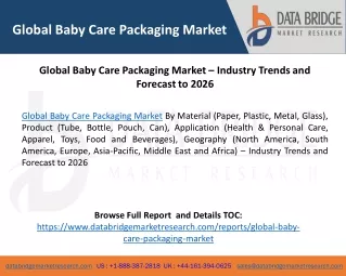 Global Baby Care Packaging Market – Industry Trends and Forecast to 2026