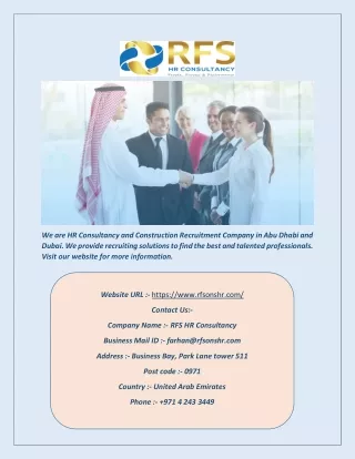 Recruitment Agencies in Dubai(Rfsonshr.com)