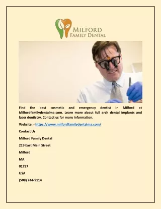 milford dentists(milfordfamilydentalma.com)