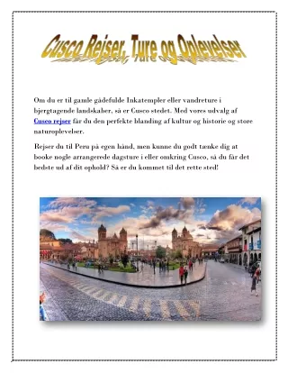 om du er til gamle g defulde inkatempler eller