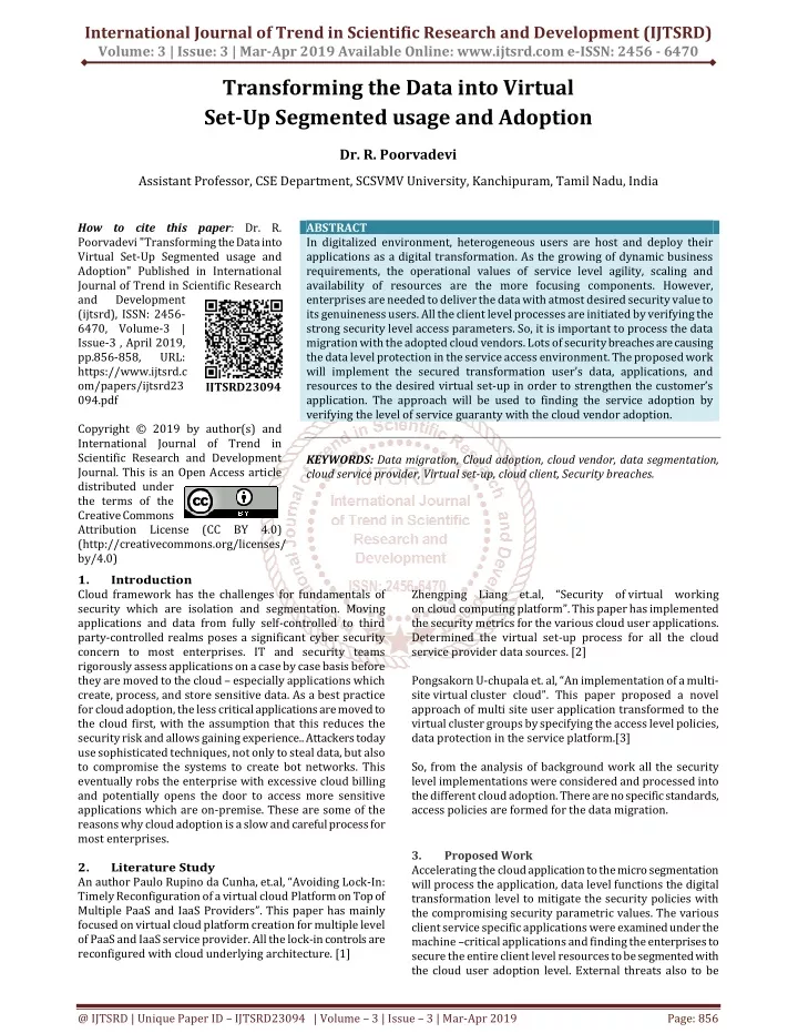 international journal of trend in scientific