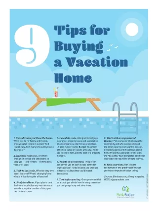 9 Steps for Buying a vacation home