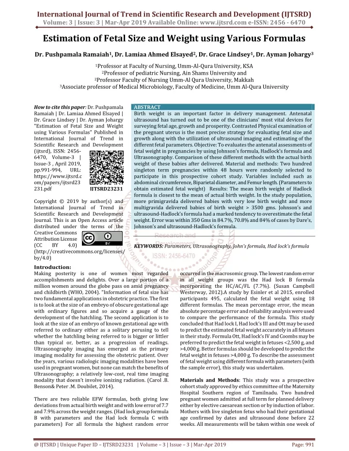 international journal of trend in scientific