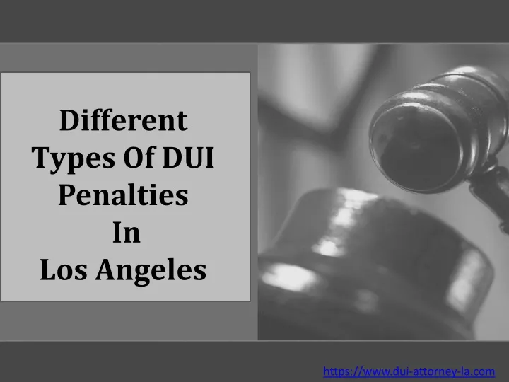 types of dui penalties