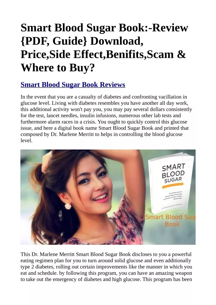 smart blood sugar book review pdf guide download