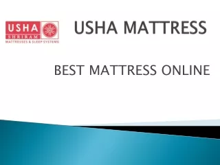 Buy Best Mattress Online - Usha Shriram