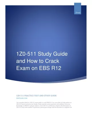 [PDF] 1Z0-511 Study Guide and How to Crack Exam on EBS R12