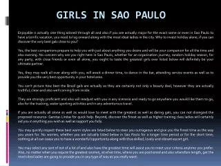 Girls In Sao Paulo