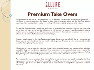 Premium Take Overs