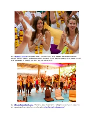 Best yoga teacher training in goa, india