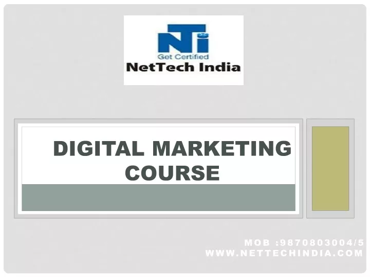 digital m arketing course