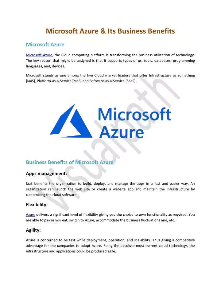 microsoft azure its business benefits