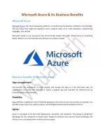 Microsoft Azure & Its Business Benefits - slide 1