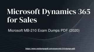 Microsoft  MB-210 Exam Dumps PDF (Authentic and Real) MB-210 PDF