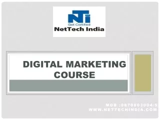 Get best Digital Marketing course from NetTech India