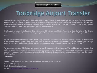 Tonbridge Airport Transfer