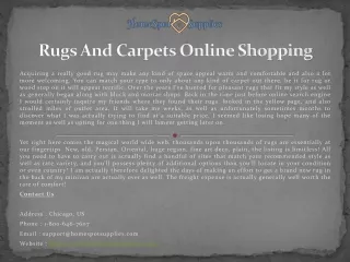 Rugs And Carpets Online Shopping