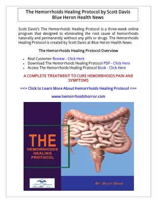 (PDF) The Hemorrhoids Healing Protocol Book PDF Download: Scott Davis