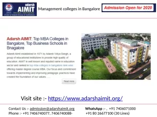 Management Colleges in Karnataka