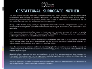 Gestational Surrogate Mother