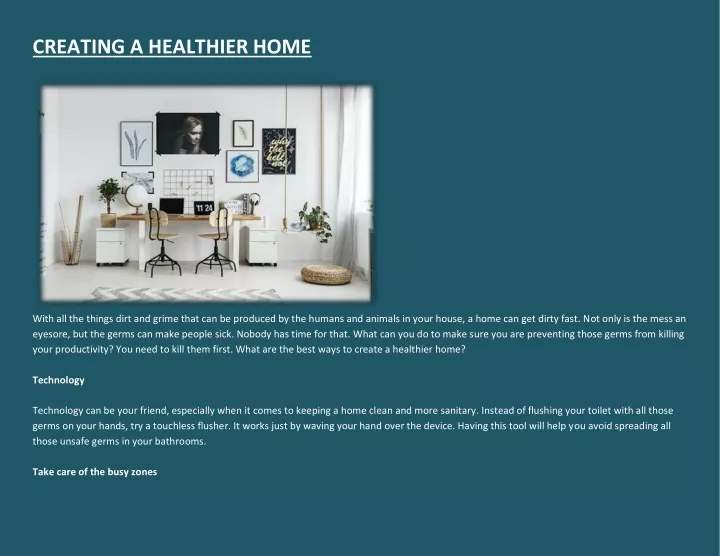 creating a healthier home