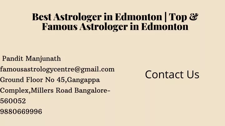 best astrologer in edmonton top famous astrologer
