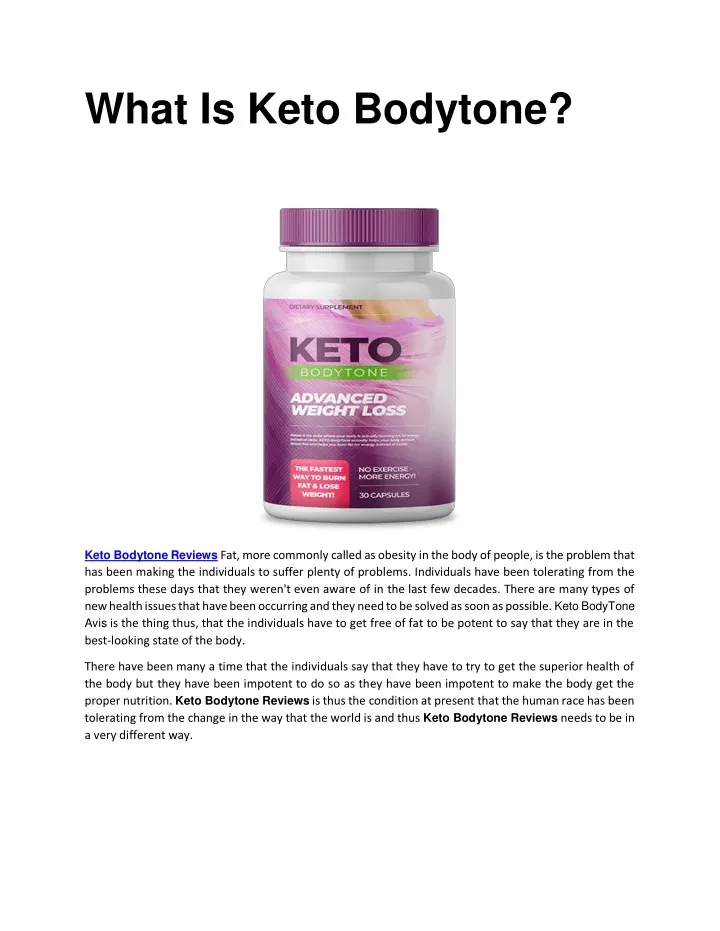 what is keto bodytone