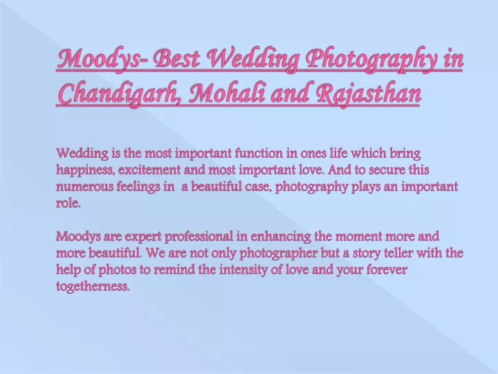 moodys best wedding photography in chandigarh