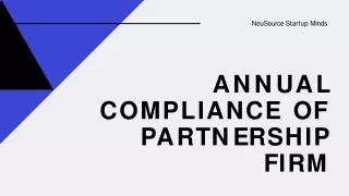 Annual Compliance of Partnership Firm