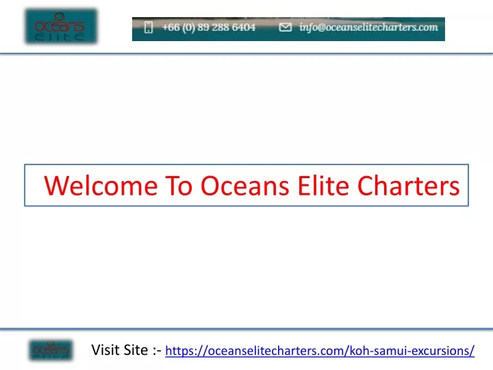 welcome to oceans elite charters