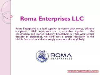 LEVER HOIST SUPPLIER - Roma Enterprises LLC