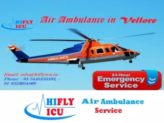 Get Fast & Reliable Air Ambulance Service by HIFLY ICU in Vellore