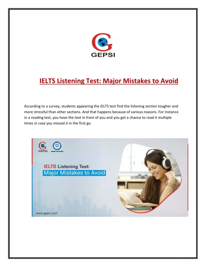ielts listening test major mistakes to avoid