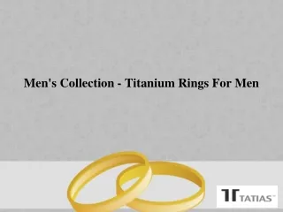 Men's Collection - Titanium Rings For Men