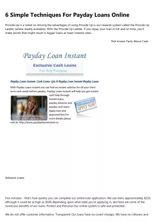 The 10-Second Trick For Online Quick Payday Loans