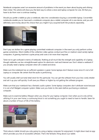 About Laptops, The Ideas Listed Below Are Glowing