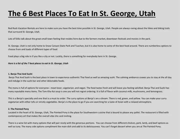 the 6 best places to eat in st george utah