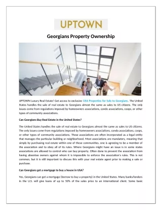 Georgians Property Ownership