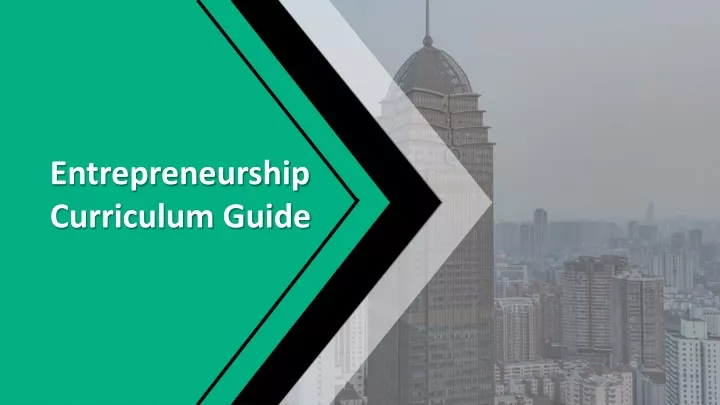 entrepreneurship curriculum guide