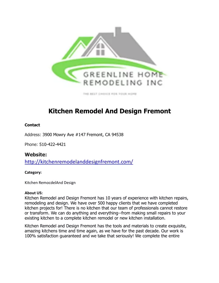 kitchen remodel and design fremont