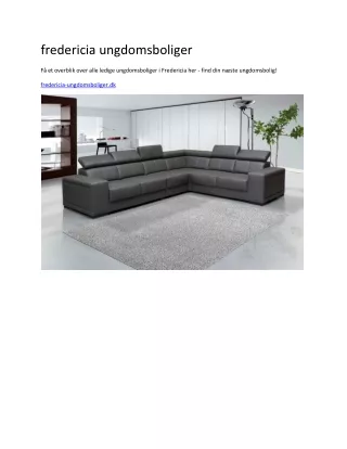 fredericia ungdomsboliger