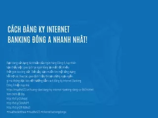 How to register for Internet Banking Dong A fastest!