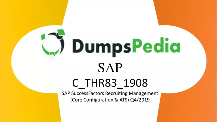 sap c thr83 1908 sap successfactors recruiting