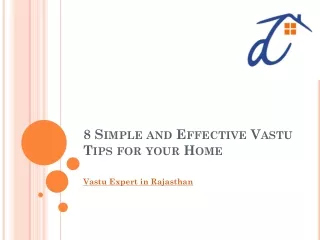 8 Simple and Effective Vastu Tips for your Home