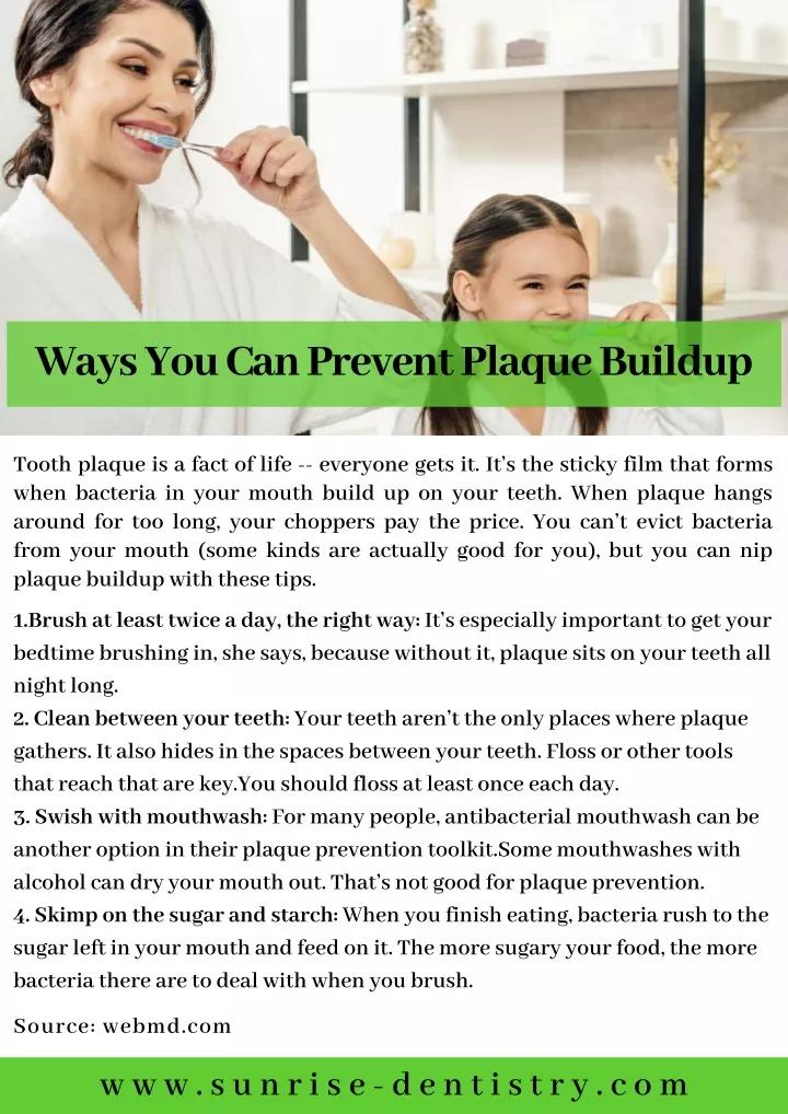 ways you can prevent plaque buildup