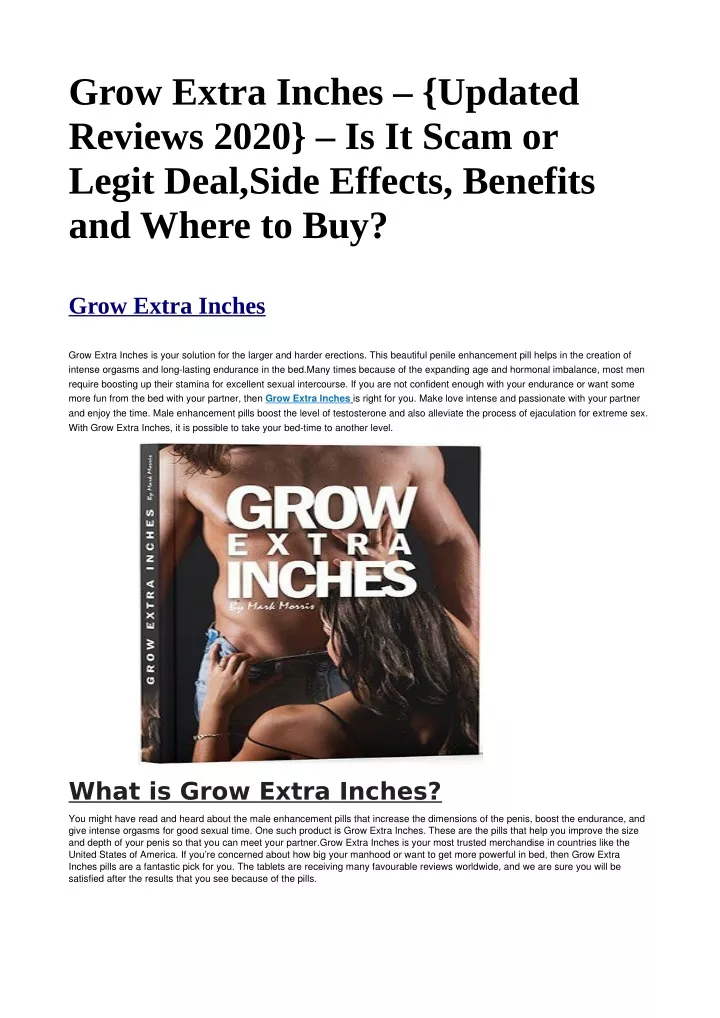 grow extra inches updated reviews 2020 is it scam